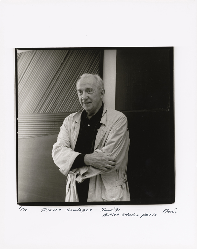 《ピエール・スーラージュ、作家スタジオ、パリ、1991年6月》
