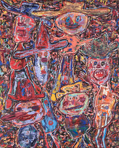 《暴動》 1961年　油彩・カンヴァス