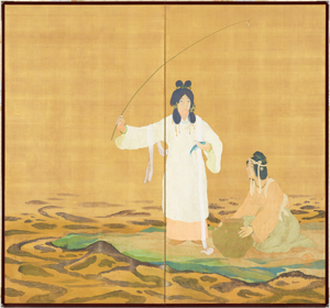 海の幸山の幸屛風（右隻）