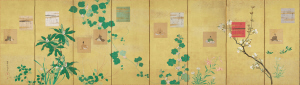 新撰六歌仙四季草花図屛風