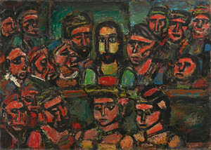 《裁判所のキリスト》 1935年　油彩・厚紙